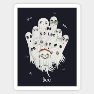 Boo. Ghosts. Sticker